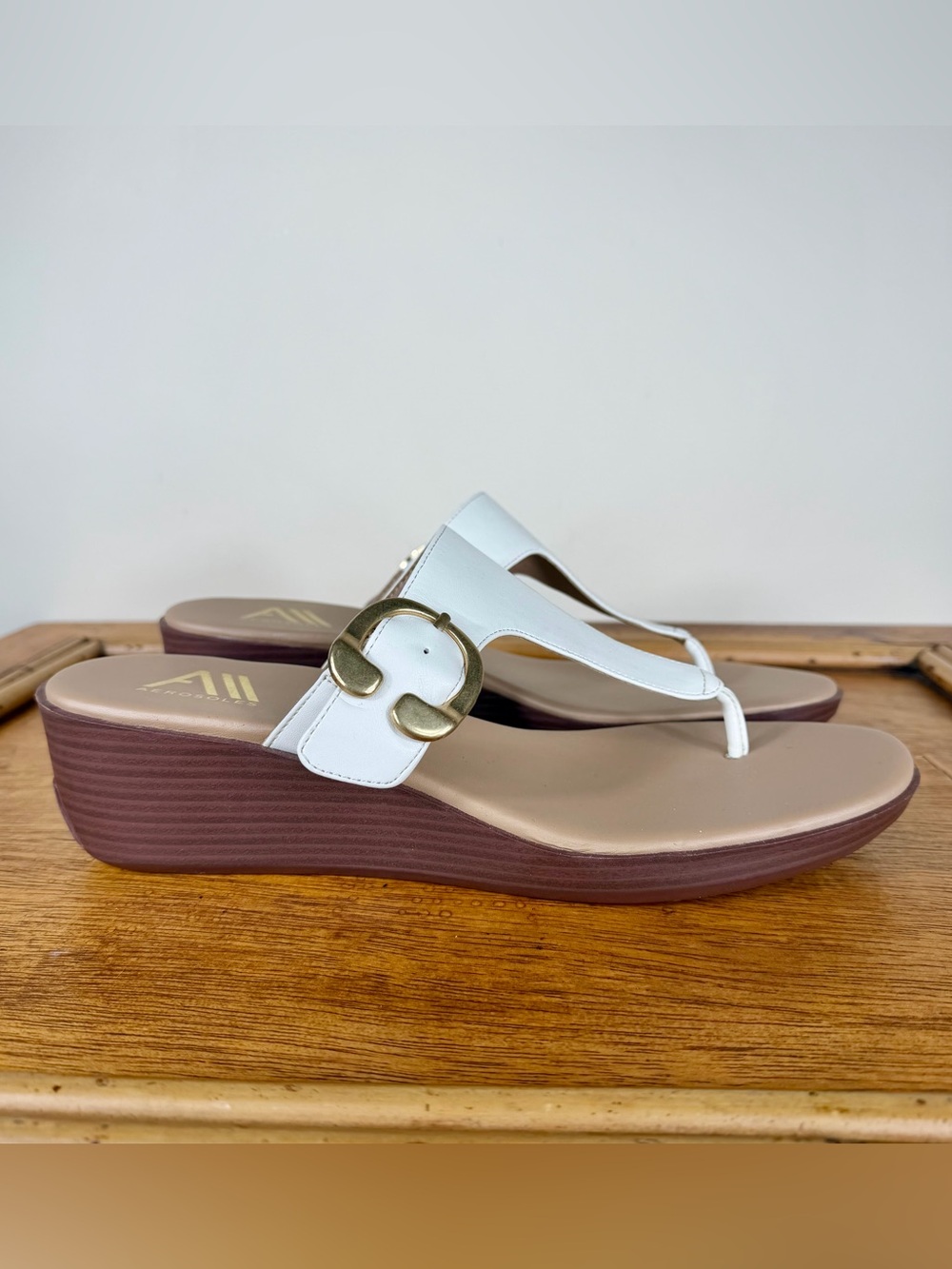 Aerosoles Izola Women's Wedge Sandals Size 11 “Eggnog”